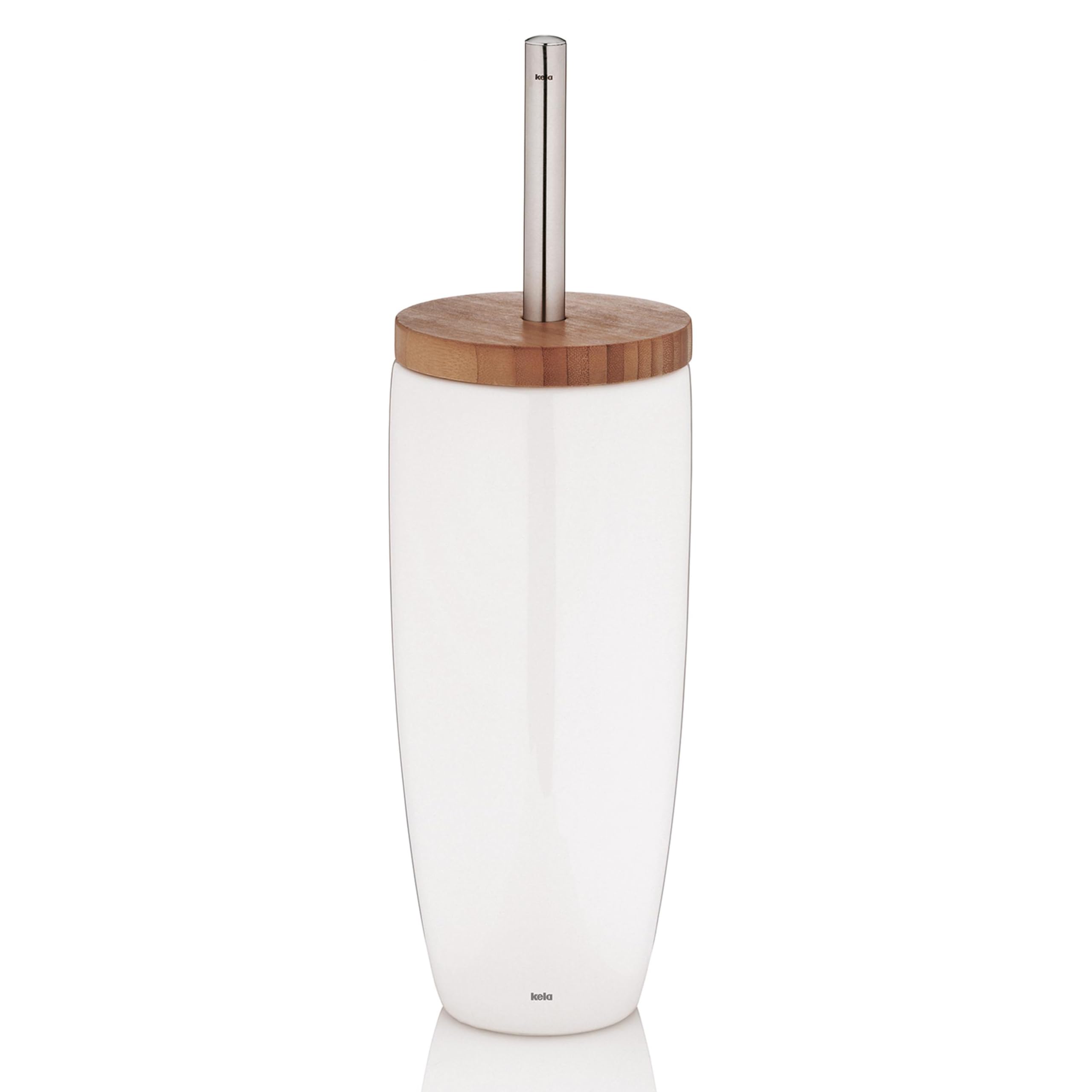 kela-natura-klob-rste-mit-beh-lter-37-5-cm-keramik-wei-gl-nzend image 1