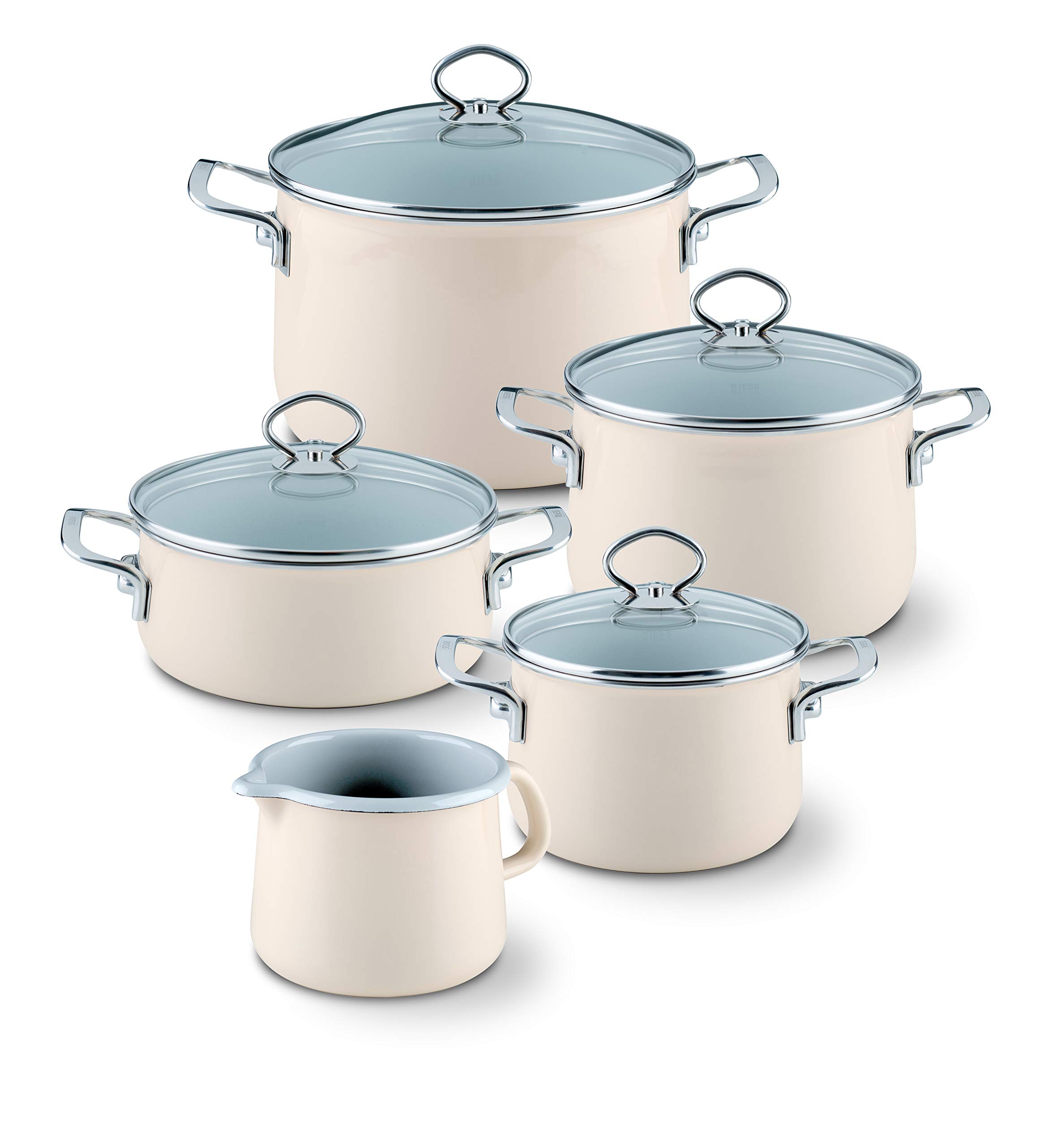 riess-nouvelle-avorio-extra-stark-spar-set-5-teilig-emaille-topfset image 1