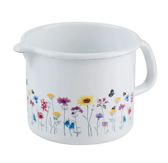 riess-0041-070-schnabeltopf-flora-10-cm-emaille-1-7-liter image 1
