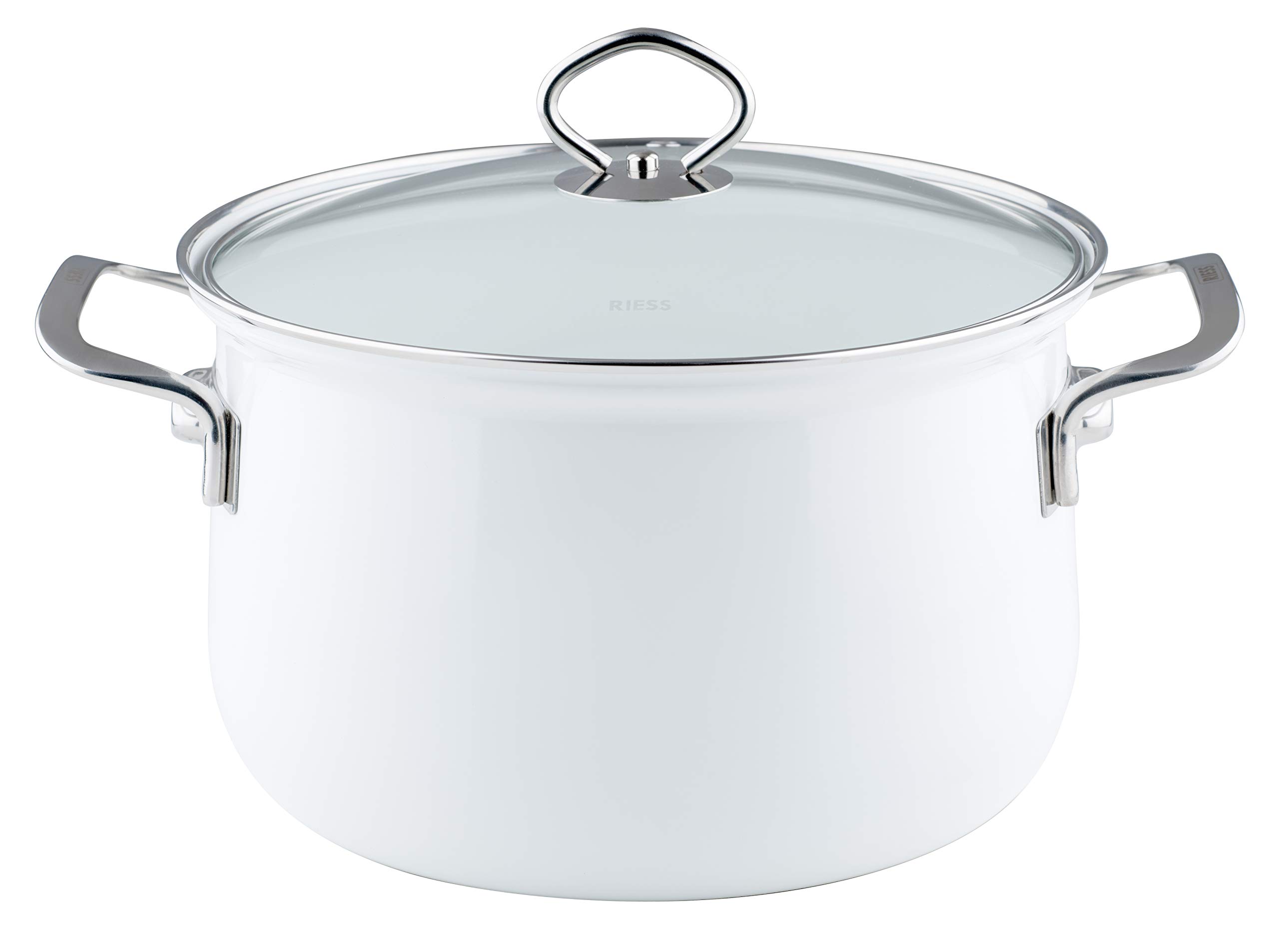 riess-nouvelle-fleischtopf-mit-glasdeckel-16-cm-1-5-l-arcticweiss-emaille image 1