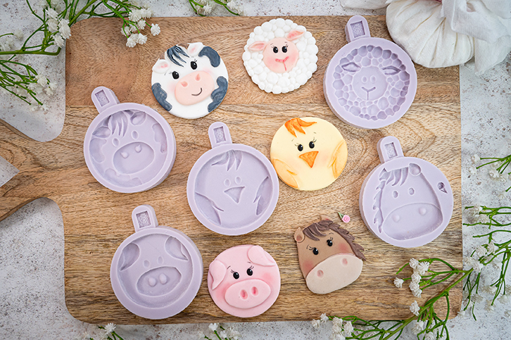 karen-davies-farm-animal-faces-silikonformen-set-kuh-schwein-huhn-u-a image 2