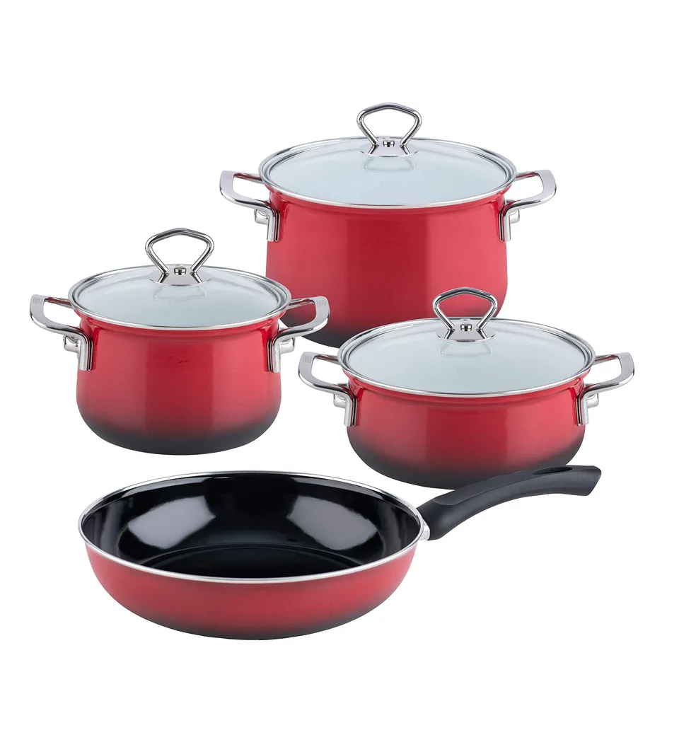 riess-starter-set-nouvelle-brombeer-4-teilig-emaille-topfset-mit-glasdeckel-und- image 1