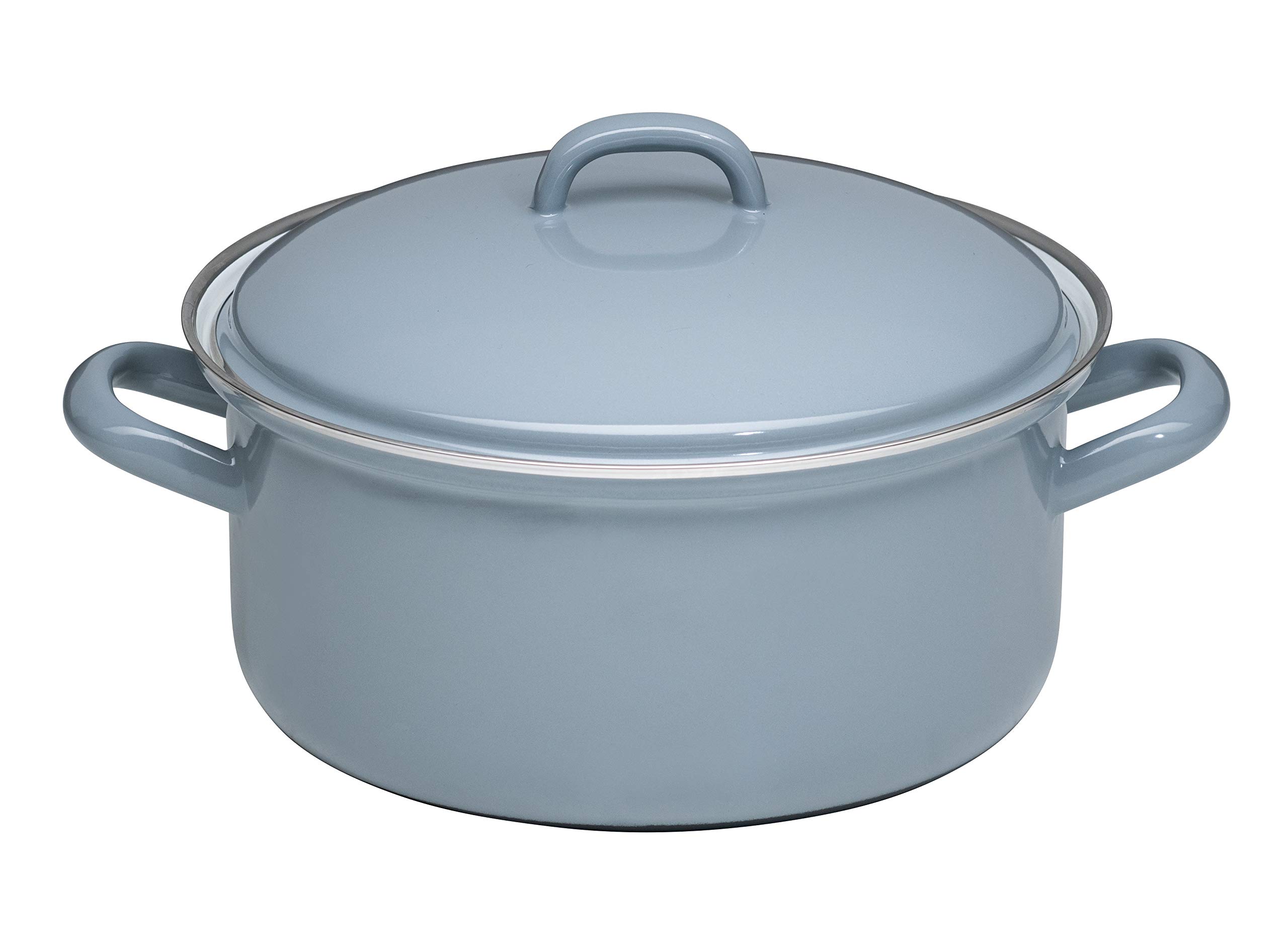 riess-kasserolle-mit-deckel-22-cm-pure-grey-3-0-liter-emaille image 1