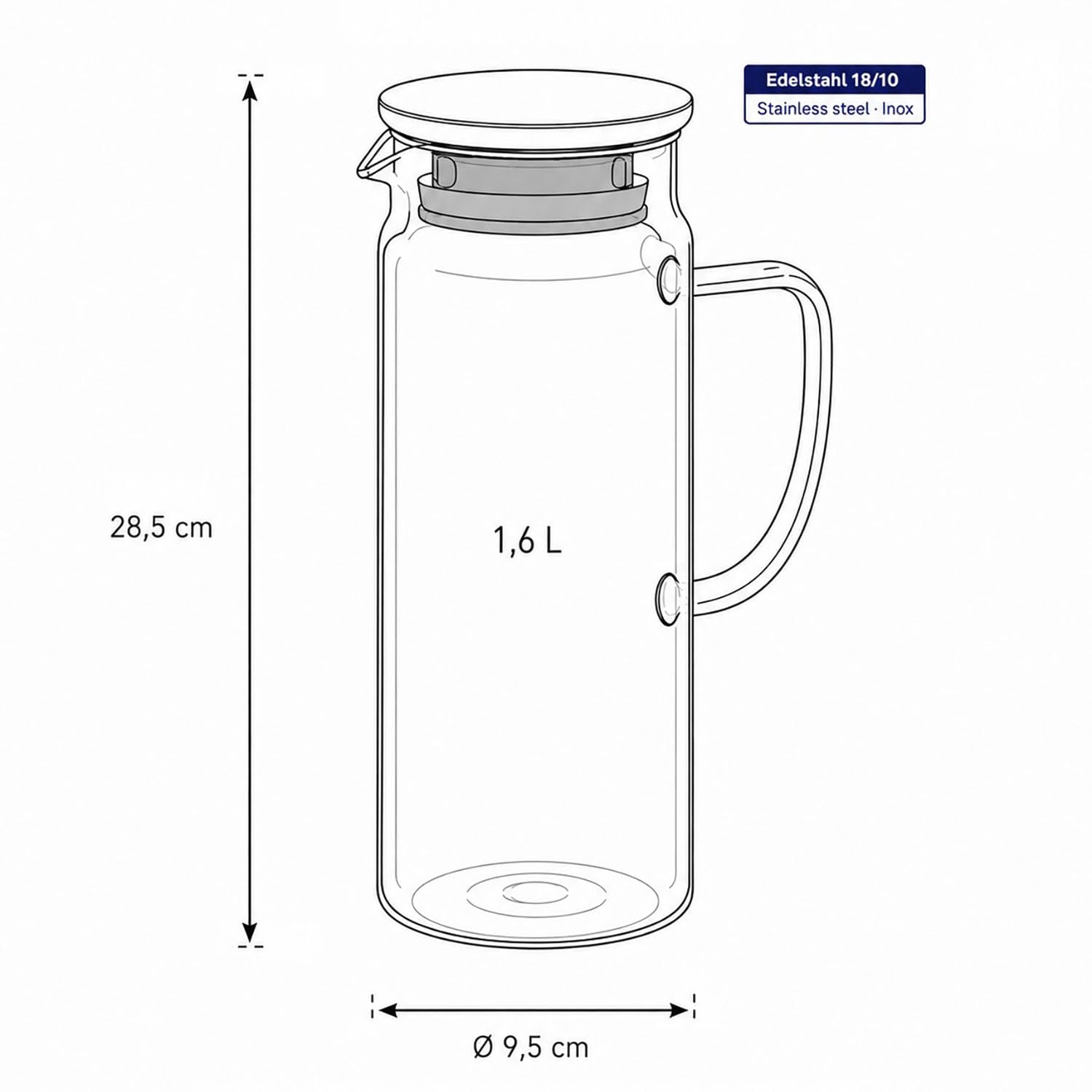 kela-pitcher-wasserkrug-1-6-liter-glaskaraffe-mit-deckel image 3