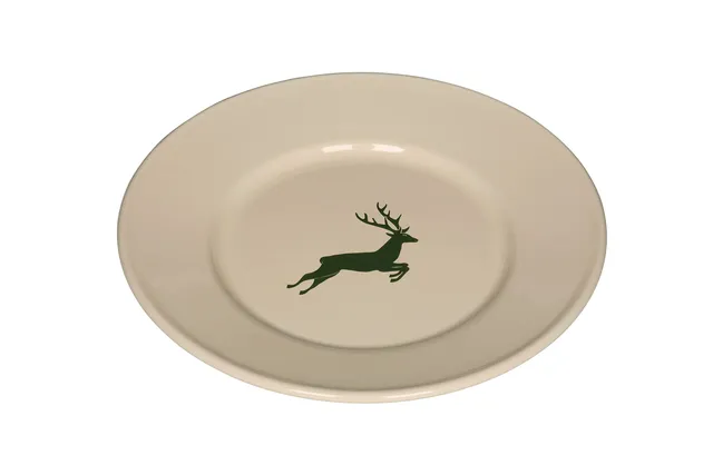 riess-country-hirsch-greendeep-teller-26-cm-gebrochenes-wei-emaille image 1