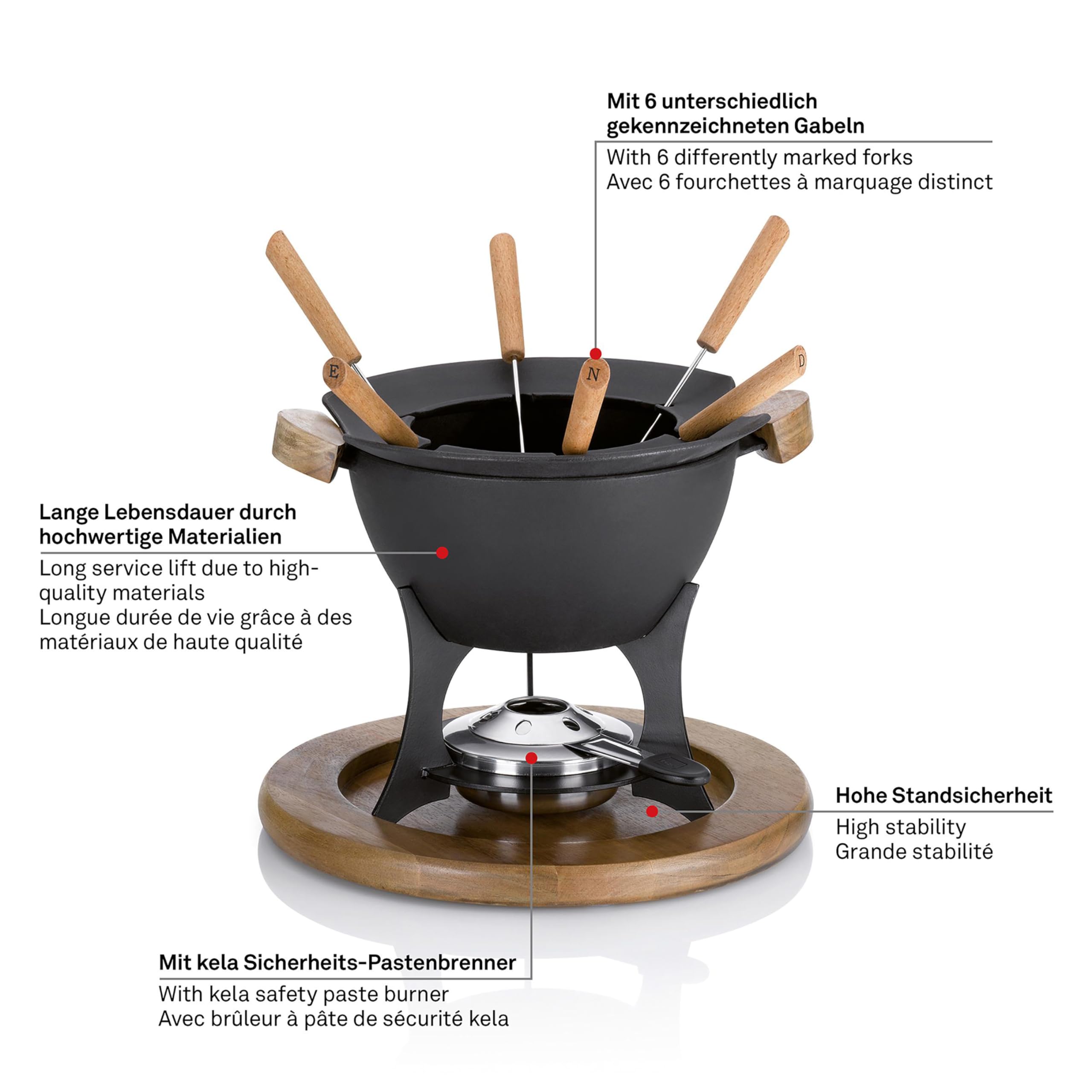 kela-country-fondue-set-11-teilig-gusseisen-schwarz image 4