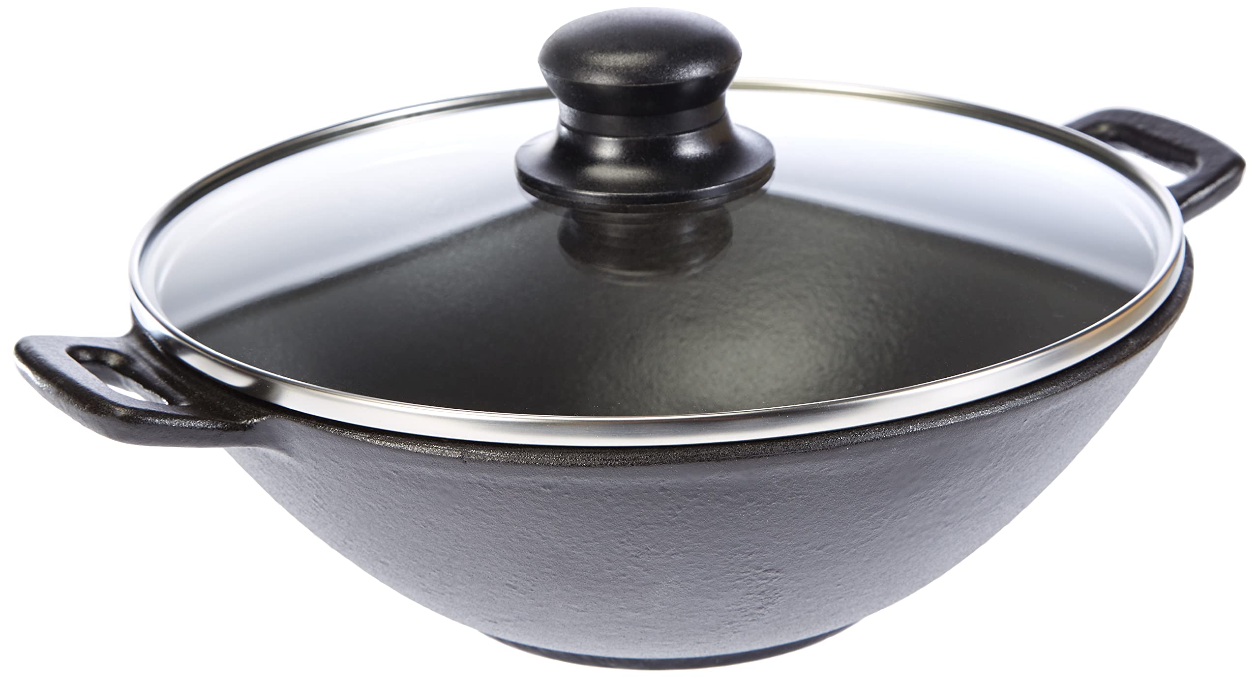 kela-mini-gusseisen-wok-24-cm-1-6-l-mit-glasdeckel-und-zubeh-r image 1