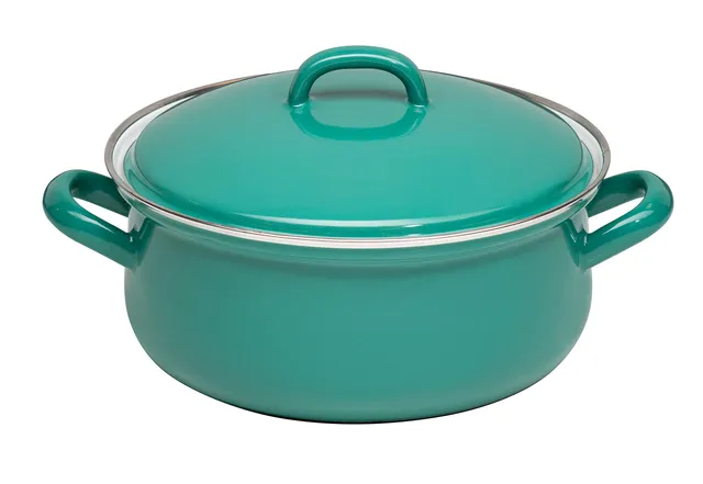 riess-0613-111-kasserolle-mit-deckel-16-cm-nature-green-dark-emaille-2-0-liter image 1