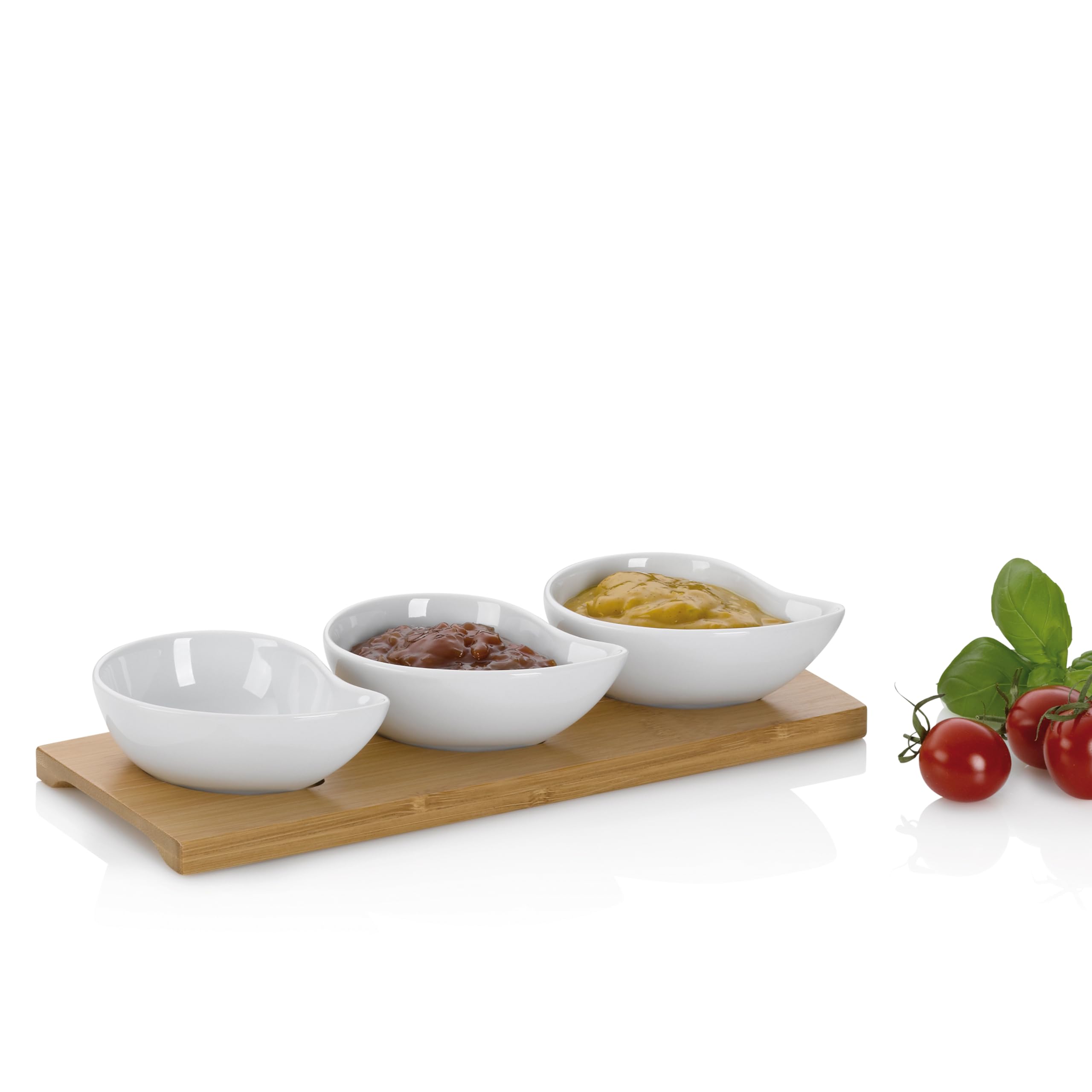 kela-philipa-servierschalen-set-4-teilig-porzellan-wei-mit-bambus image 2