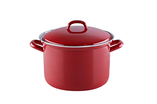 riess-email-set-5-teilig-rot-fleischtopf-kasserolle-schnabeltopf-emaille image 7