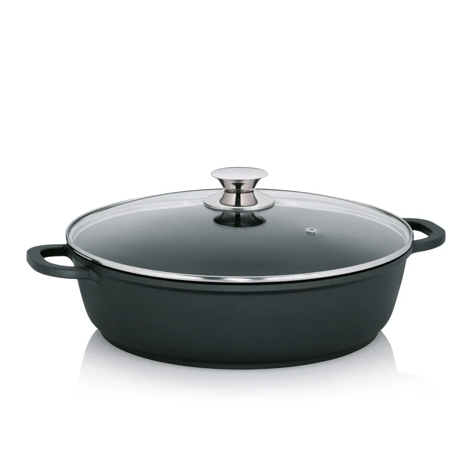 kela-kerros-schmorpfanne-32cm-5l-aluguss-mit-glasdeckel image 1