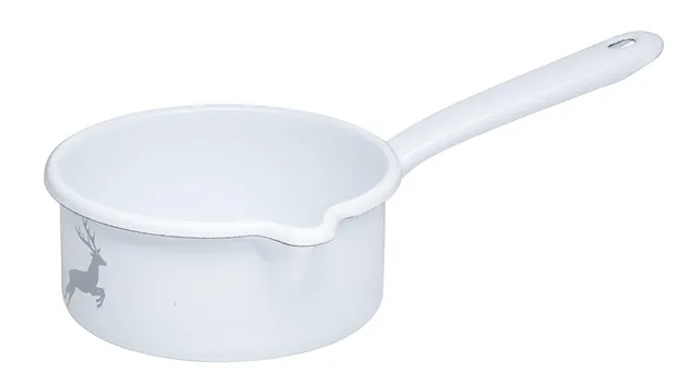 riess-0036-067-stielkasserolle-14cm-country-hirsch-grau-emaille-0-75l image 1