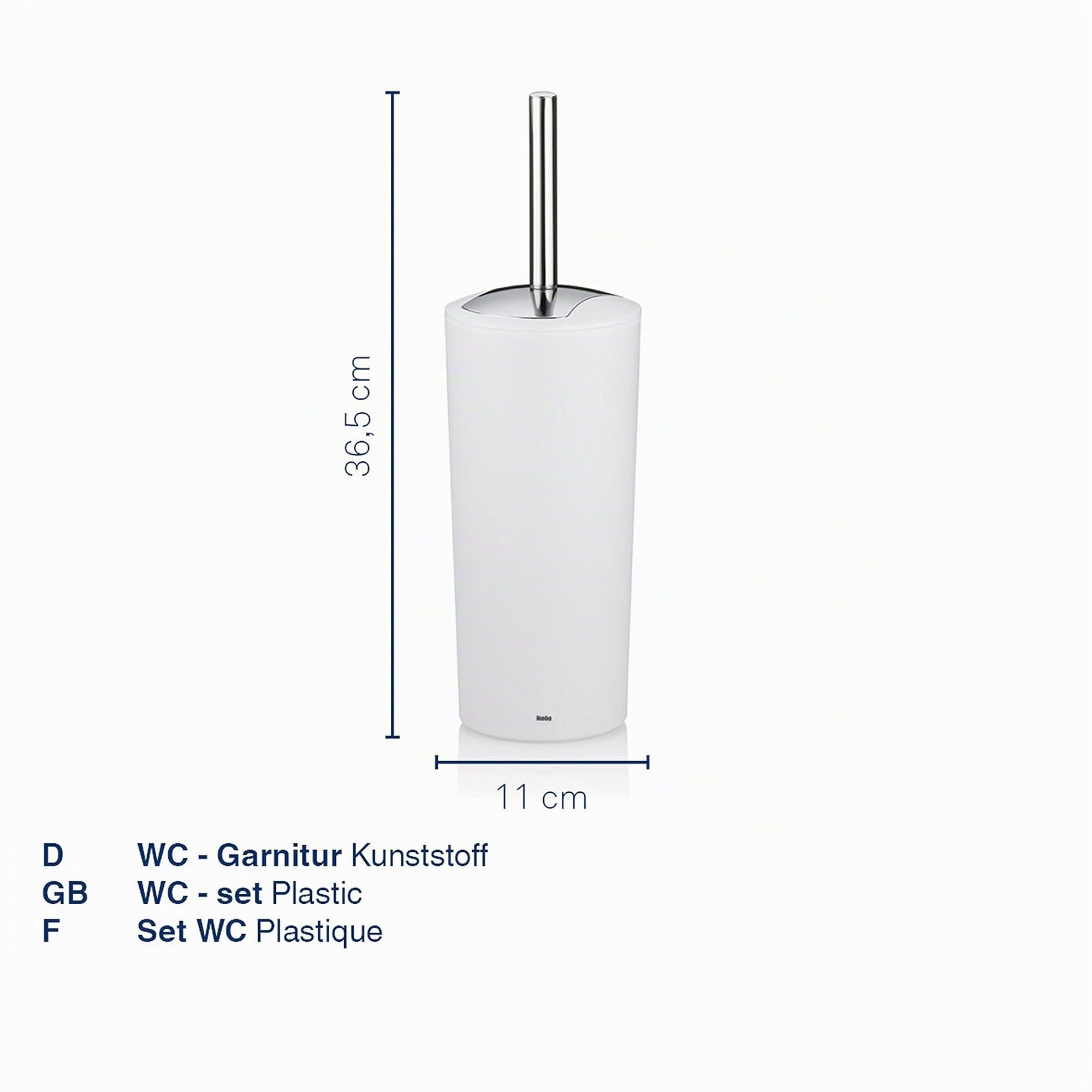 kela-marta-wc-b-rstengarnitur-kunststoff-grau-matt-36-5-cm image 3