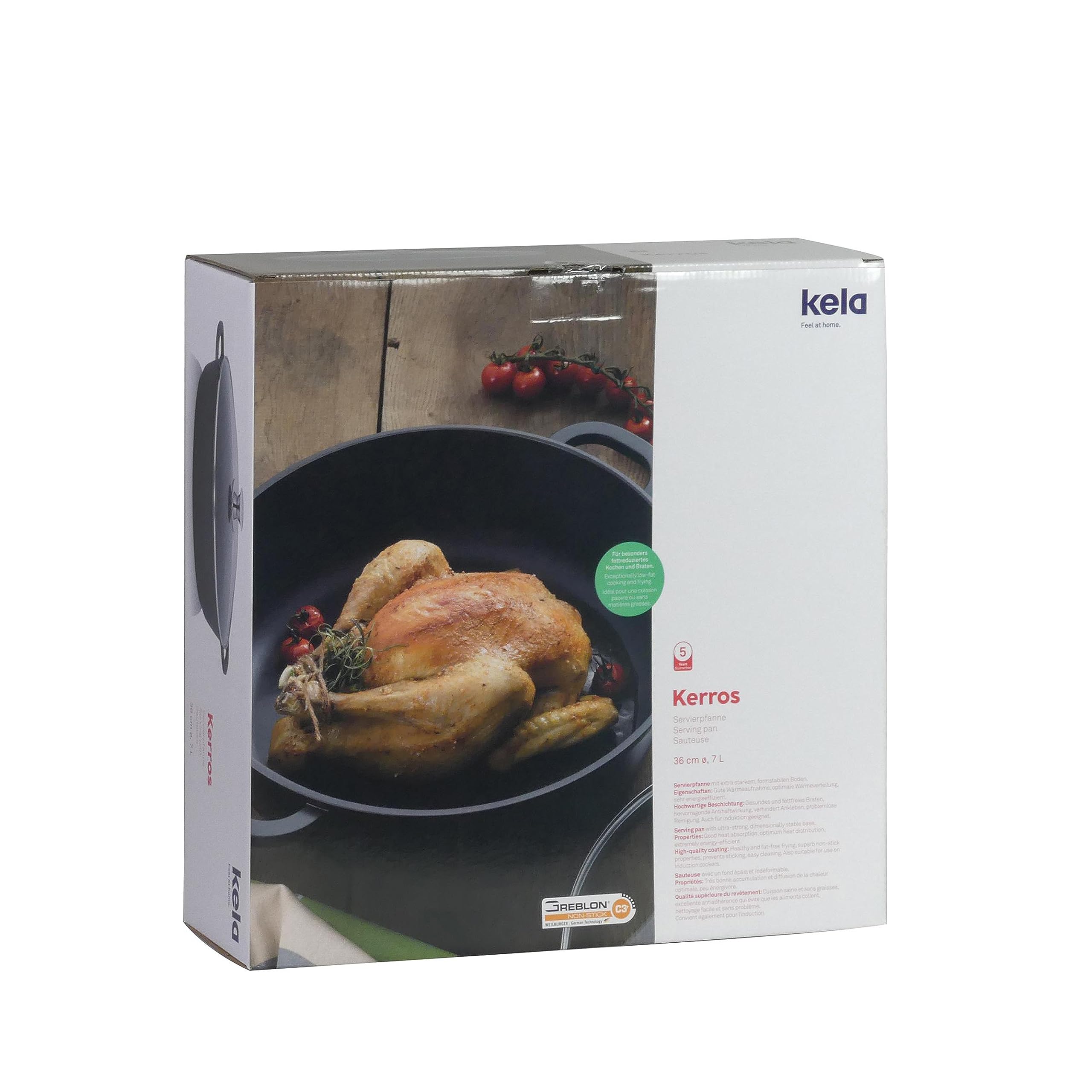 kela-kerros-servierpfanne-36cm-aluguss-mit-deckel-7-liter image 8