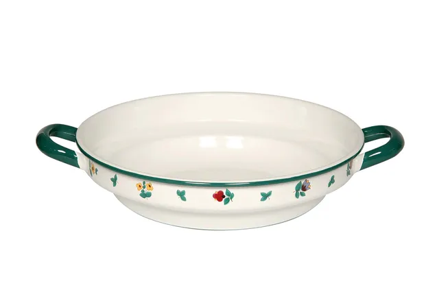 riess-bauernsch-ssel-flach-country-gmundner-streublumen-24-cm-2-l-emaille image 1