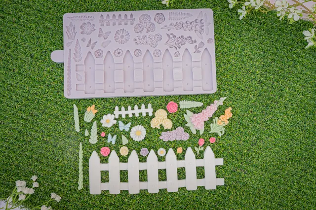 karen-davies-cottage-garden-silikonform-blumen-tortendeko-form image 1
