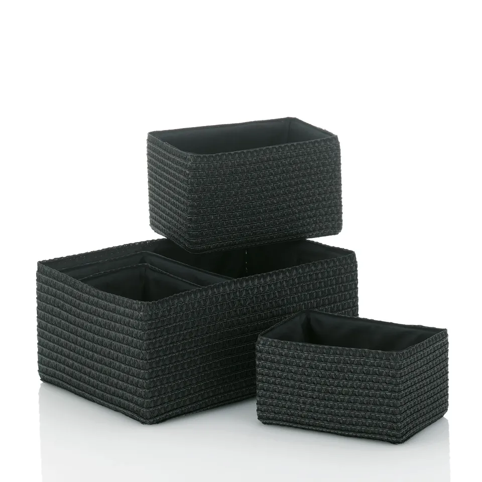 kela-rimossa-korb-set-5-teilig-schwarz-pp-geflecht-mit-stoff image 1