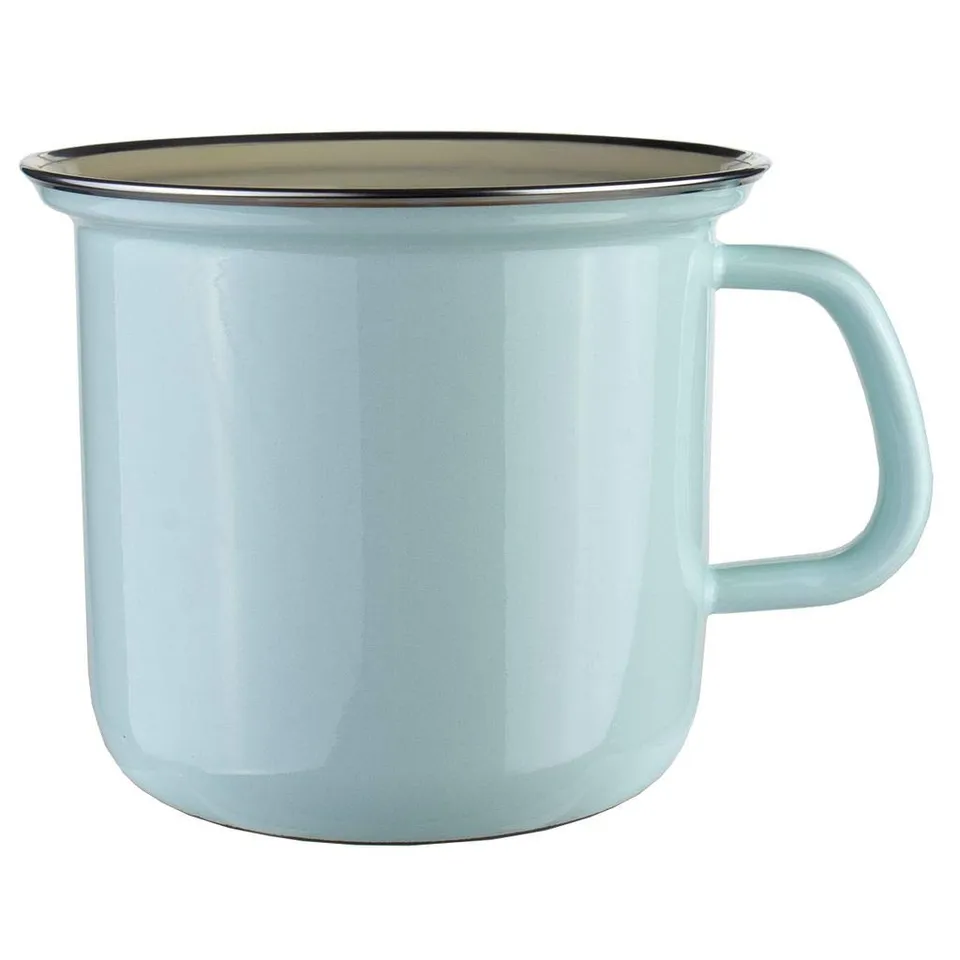 riess-0270-006-topf-mit-chromrand-14-cm-1-5-liter-t-rkis-classic-emaille image 1