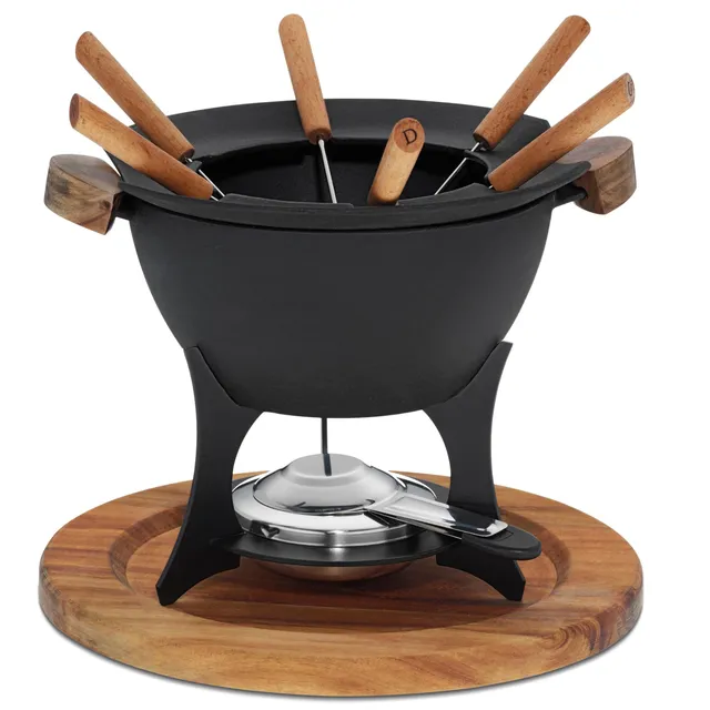 kela-country-fondue-set-11-teilig-gusseisen-schwarz image 1