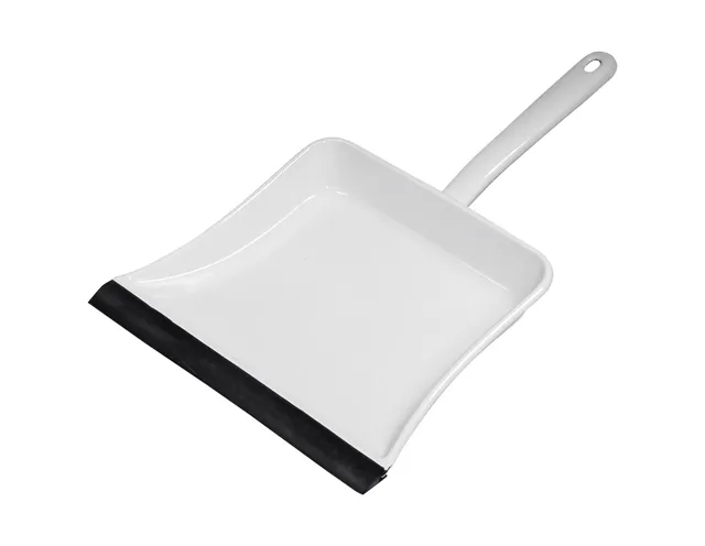 riess-classic-wei-staubschaufel-kehrschaufel-mit-gummilippe-40-cm-emaille image 1