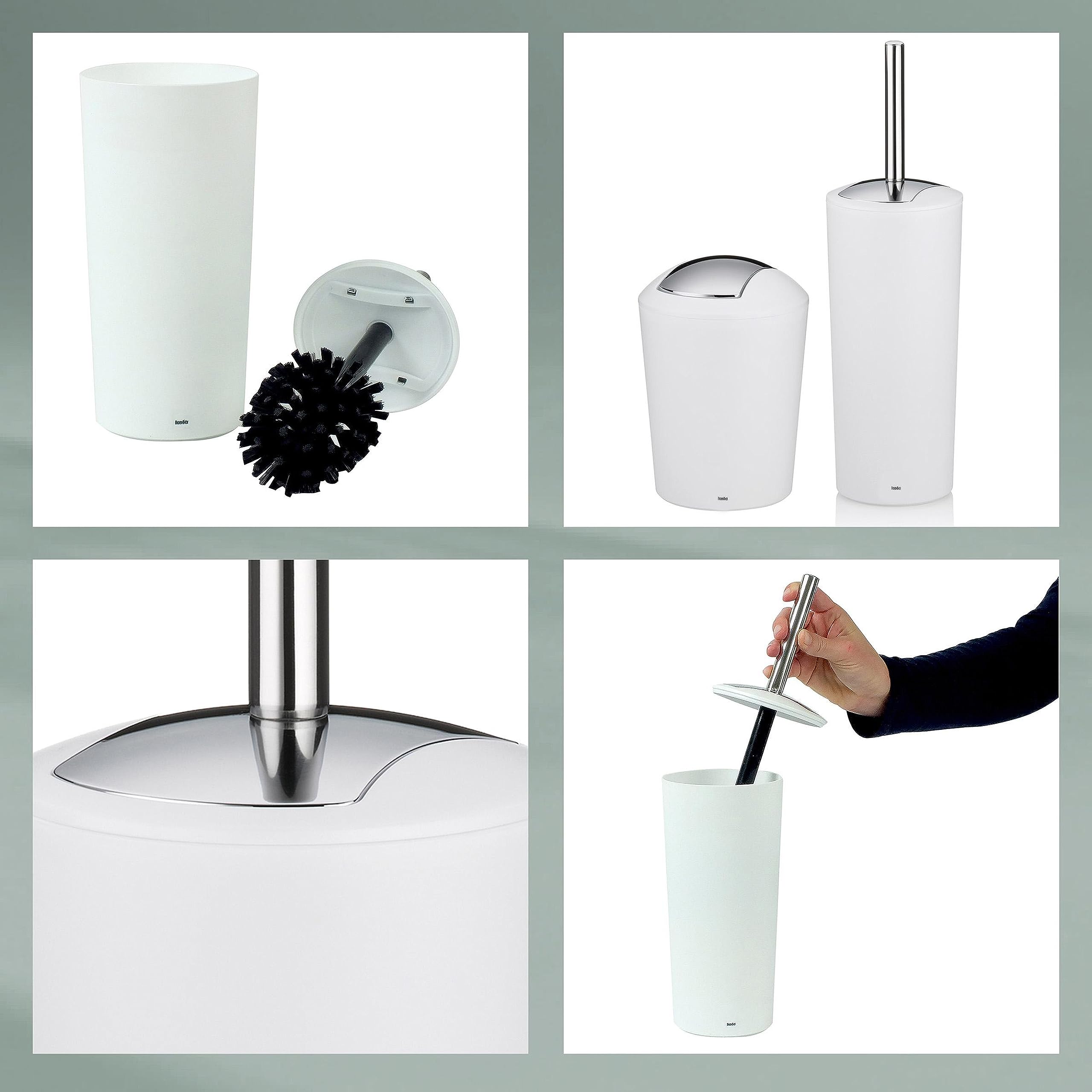 kela-marta-wc-b-rstengarnitur-kunststoff-grau-matt-36-5-cm image 4