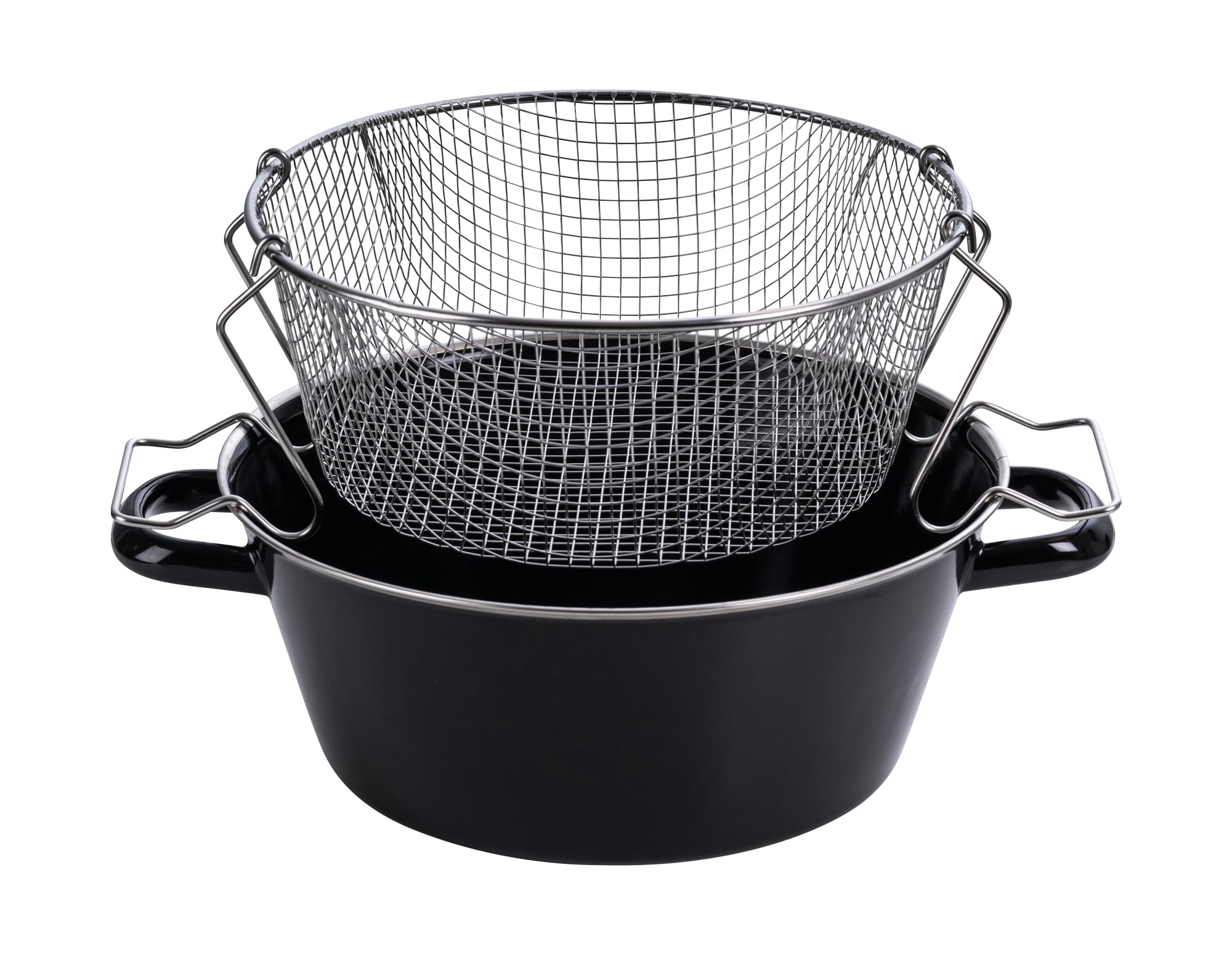 riess-pommes-frites-pfanne-20-cm-schwarzemaille-mit-frittier-einsatz-induktion image 1