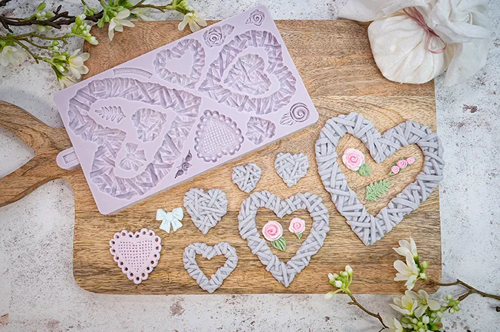 karen-davies-wicker-hearts-collection-silikonform-7-herzen image 1