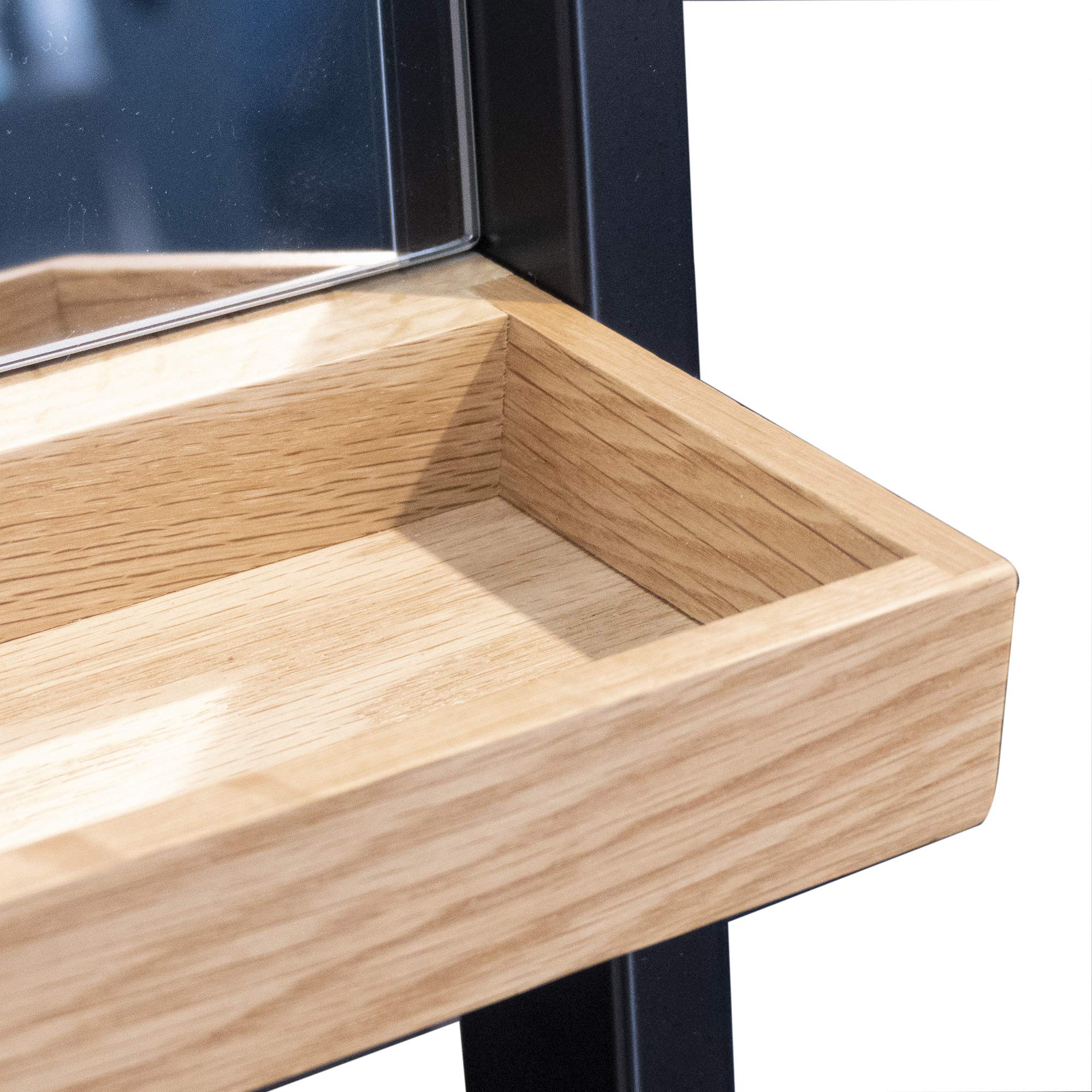 kela-oak-standspiegel-180-cm-schwarz-matt-mit-eichenholz image 5