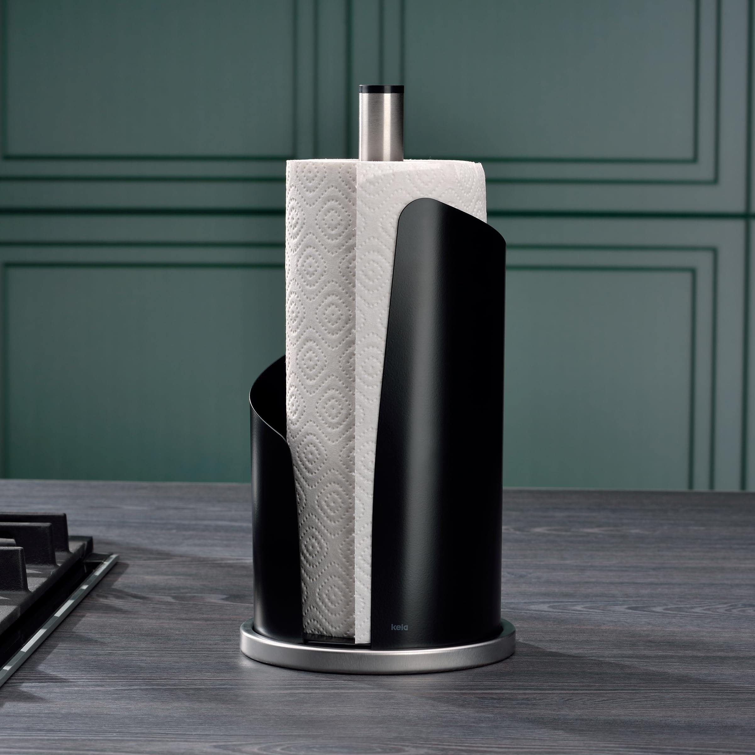 kela-k-chenrollenhalter-stella-schwarz-32-cm-edelstahl image 3