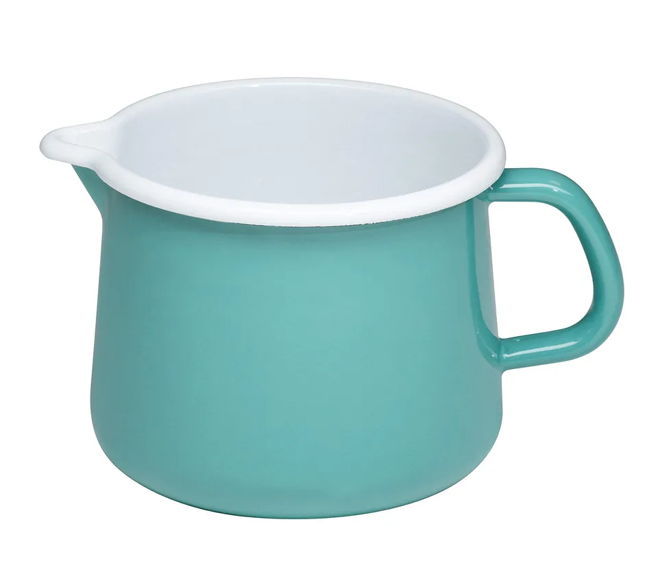 riess-nouvelle-schnabeltopf-12-cm-1-liter-emaille-nature-green-extra-stark image 1