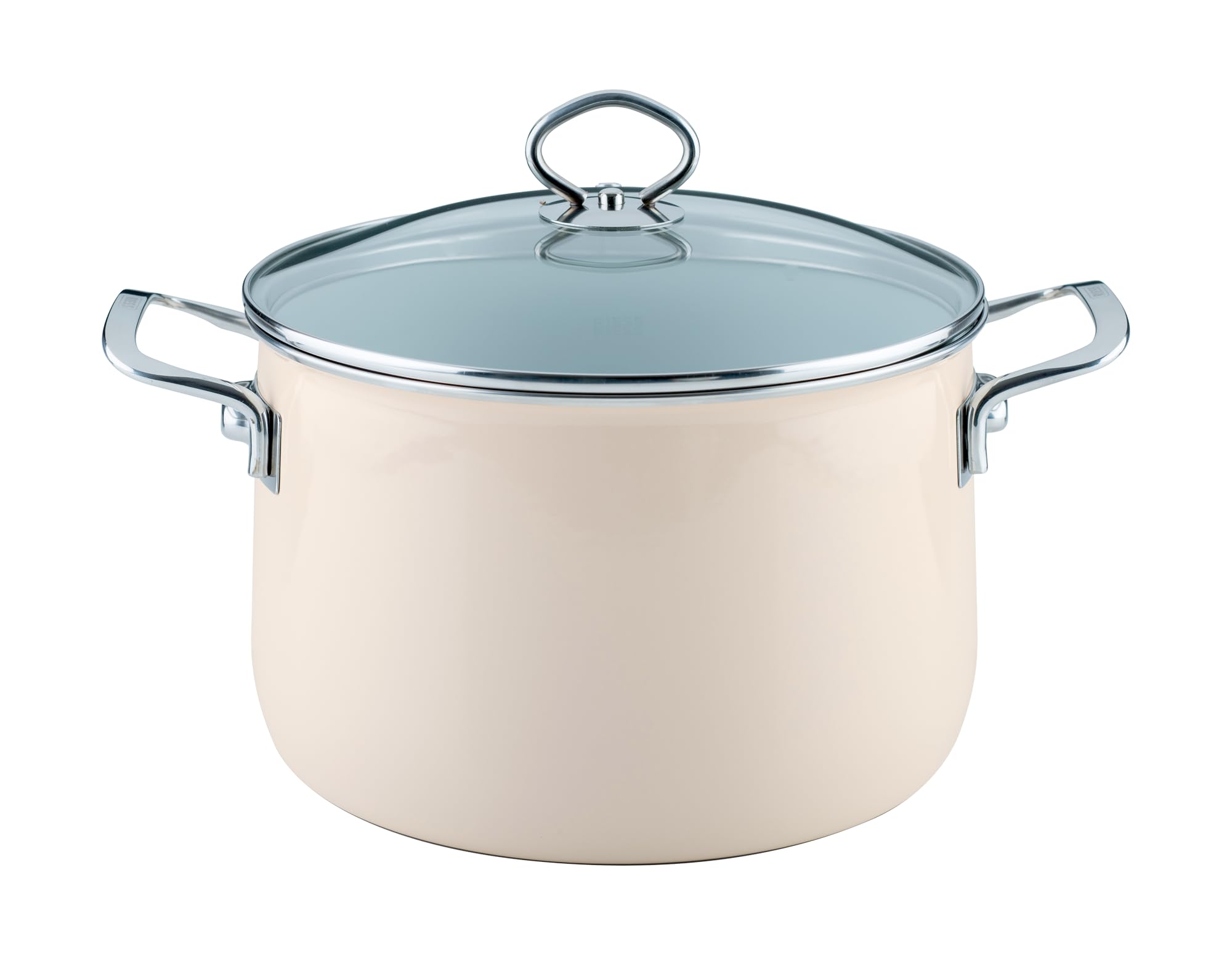 riess-avorio-topf-mit-glasdeckel-24-cm-6-5-liter-emaille image 1