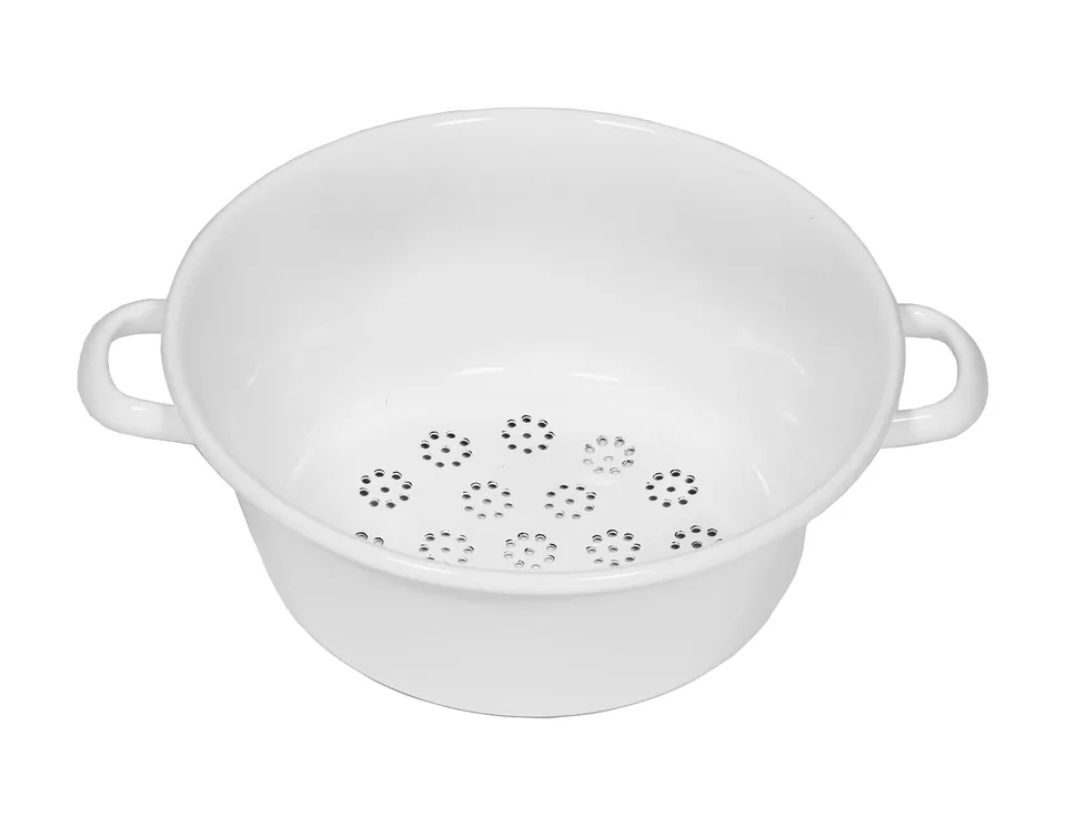 riess-classic-weiss-gem-sesieb-mehrzwecksieb-emaille-26-cm-mit-2-griffen image 1