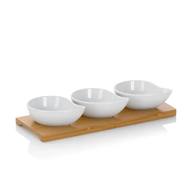 kela-philipa-servierschalen-set-4-teilig-porzellan-wei-mit-bambus image 1