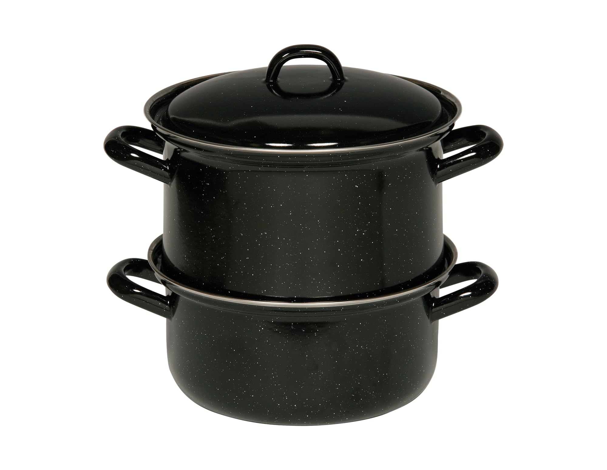 riess-0286-022-kartoffelkocher-mit-deckel-18-cm-classic-schwarz-emaille-3-teilig image 1