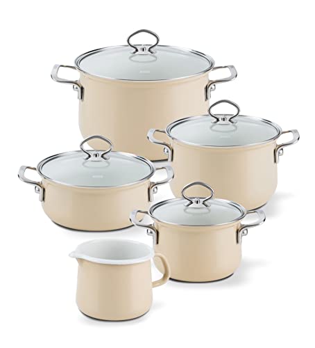 riess-nouvelle-cappuccino-topfset-5-teilig-emaille-beige image 6