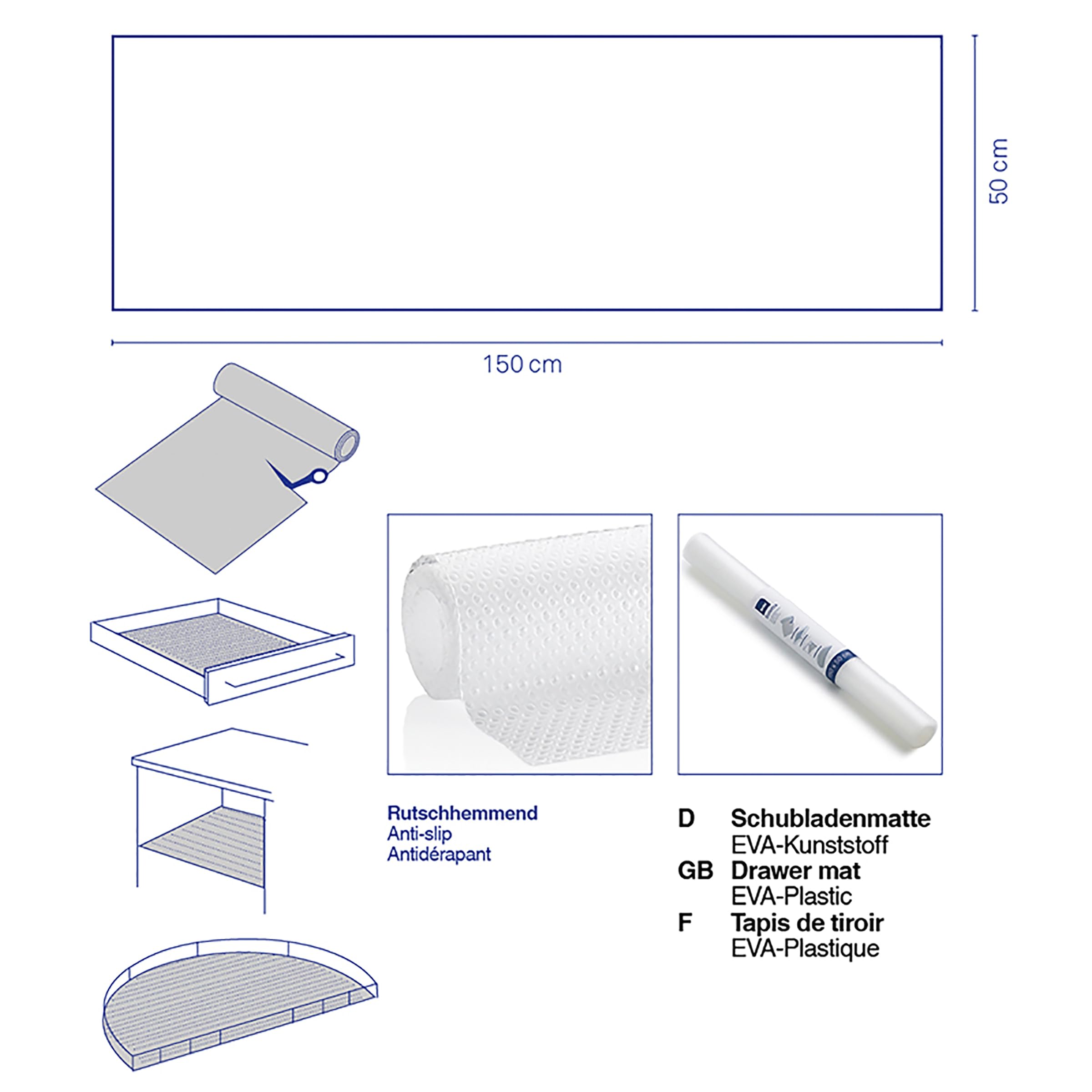 kela-soletta-schubladenmatte-50-x-150-cm-transparent-4-st-ck-kunststoff image 6