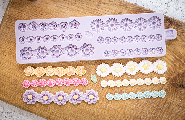karen-davies-miniature-flower-borders-silikonform-blumen-silikonform image 2