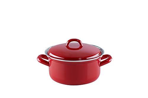 riess-email-set-5-teilig-rot-fleischtopf-kasserolle-schnabeltopf-emaille image 8