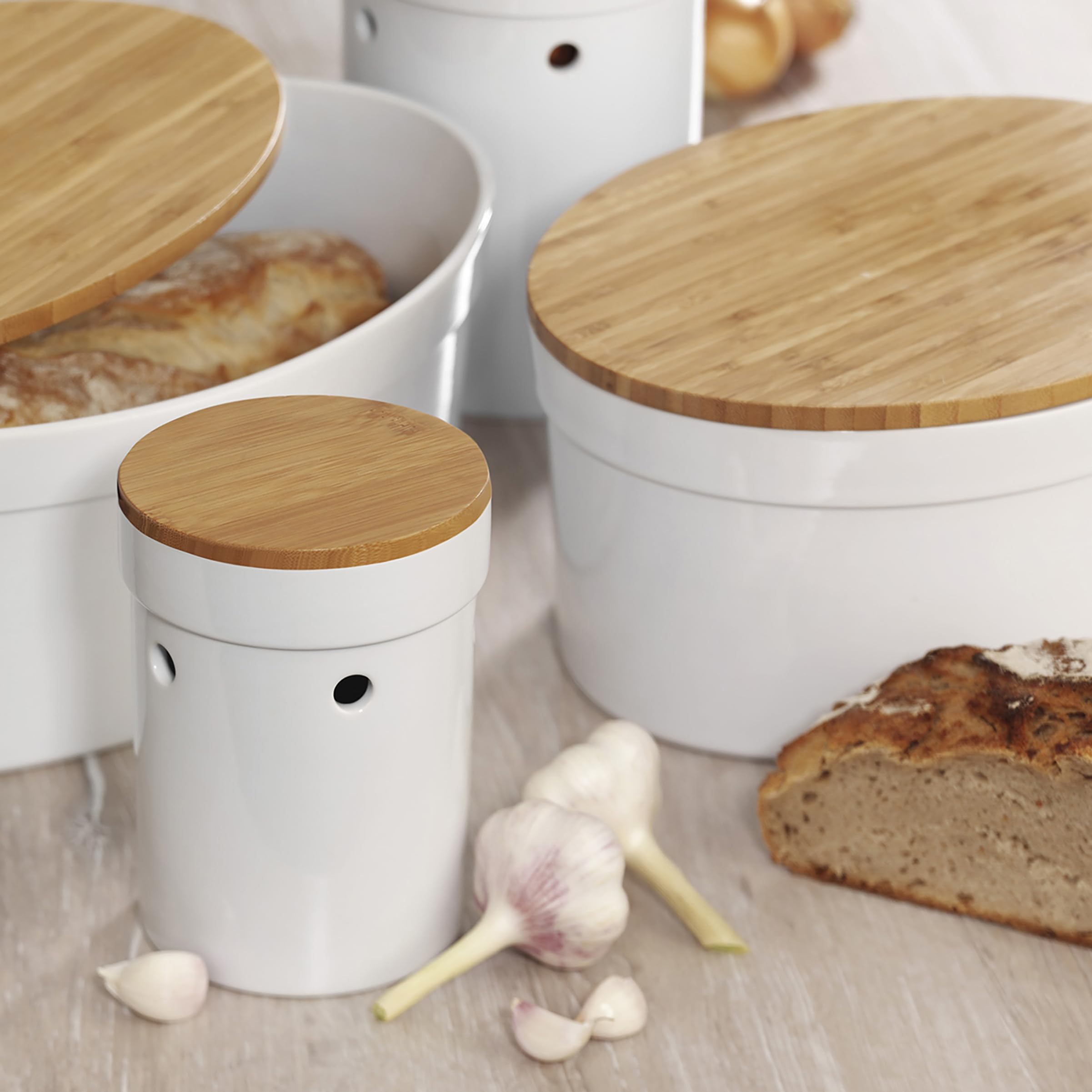 kela-salena-brotkasten-keramik-36-5-cm-wei-mit-bambusdeckel image 2
