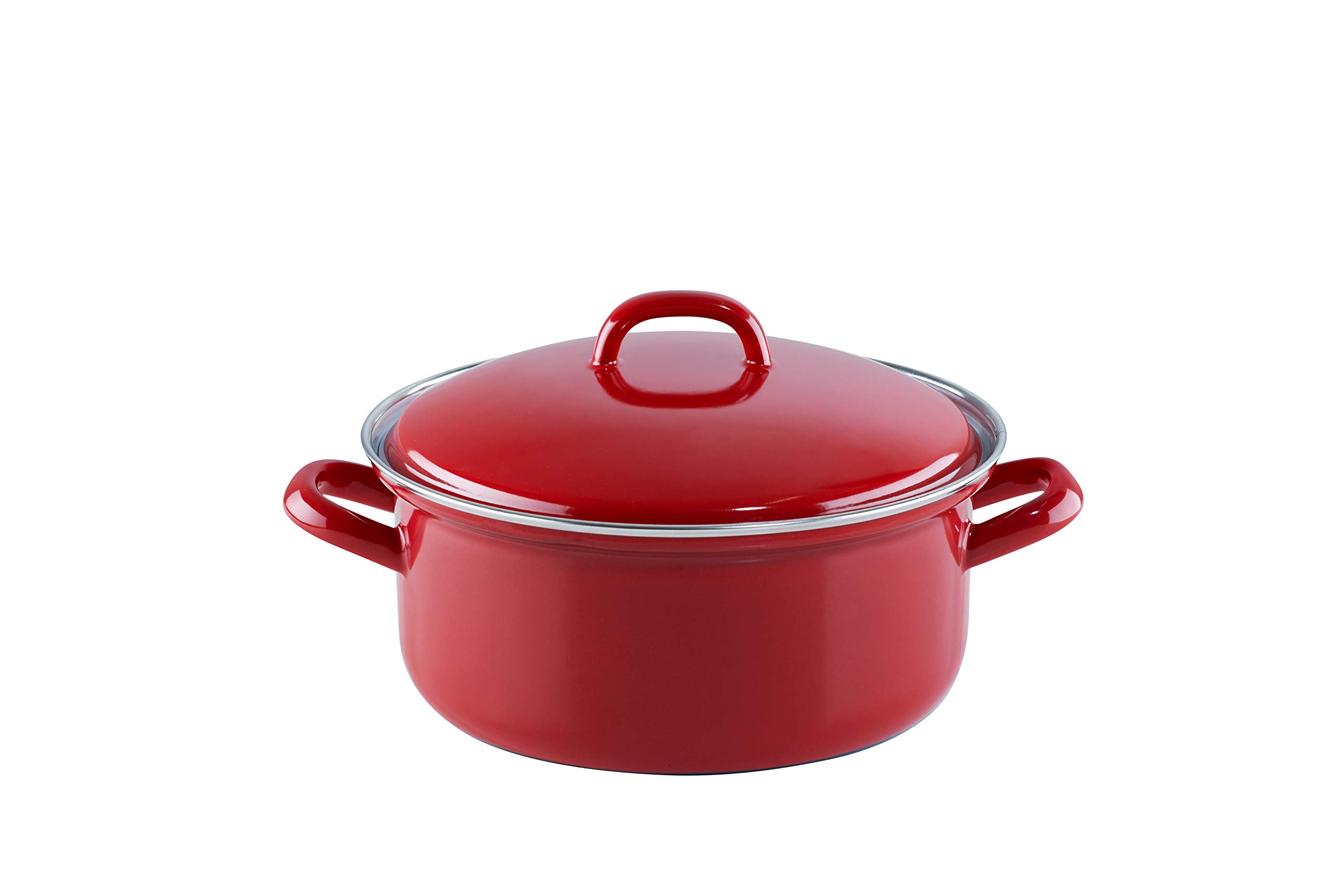 riess-0130-030-kasserolle-ceramic-glas-red-20-cm-2-liter-mit-deckel-emaille-indu image 1