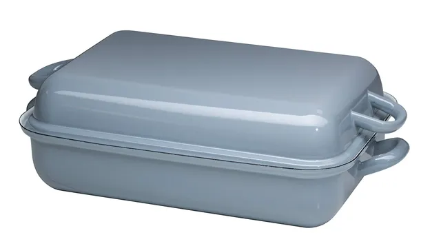 riess-classic-pure-grey-br-ter-bratpfanne-mit-deckel-37x26-cm-emaille image 1