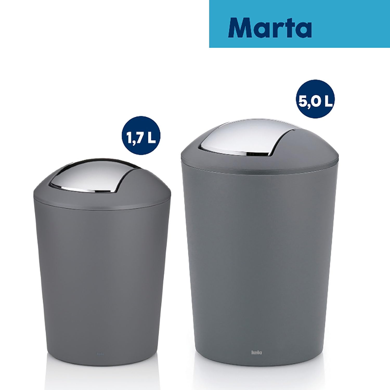 kela-marta-schwingdeckeleimer-5l-kosmetikeimer-grau-matt-kunststoff image 5