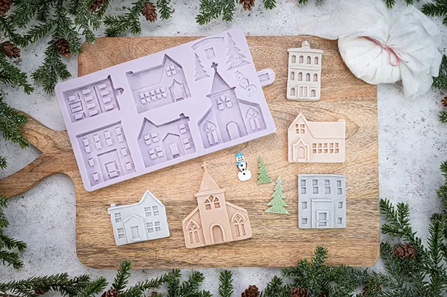 karen-davies-winter-village-silikonform-weihnachts-tortendeko-h-user image 1