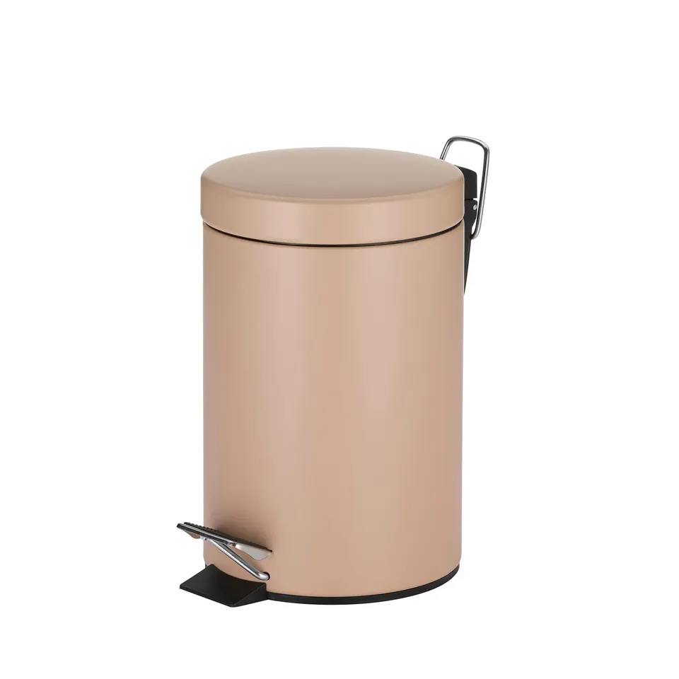 kela-24299-monaco-kosmetikeimer-mit-pedal-3-liter-metall-rosa image 1