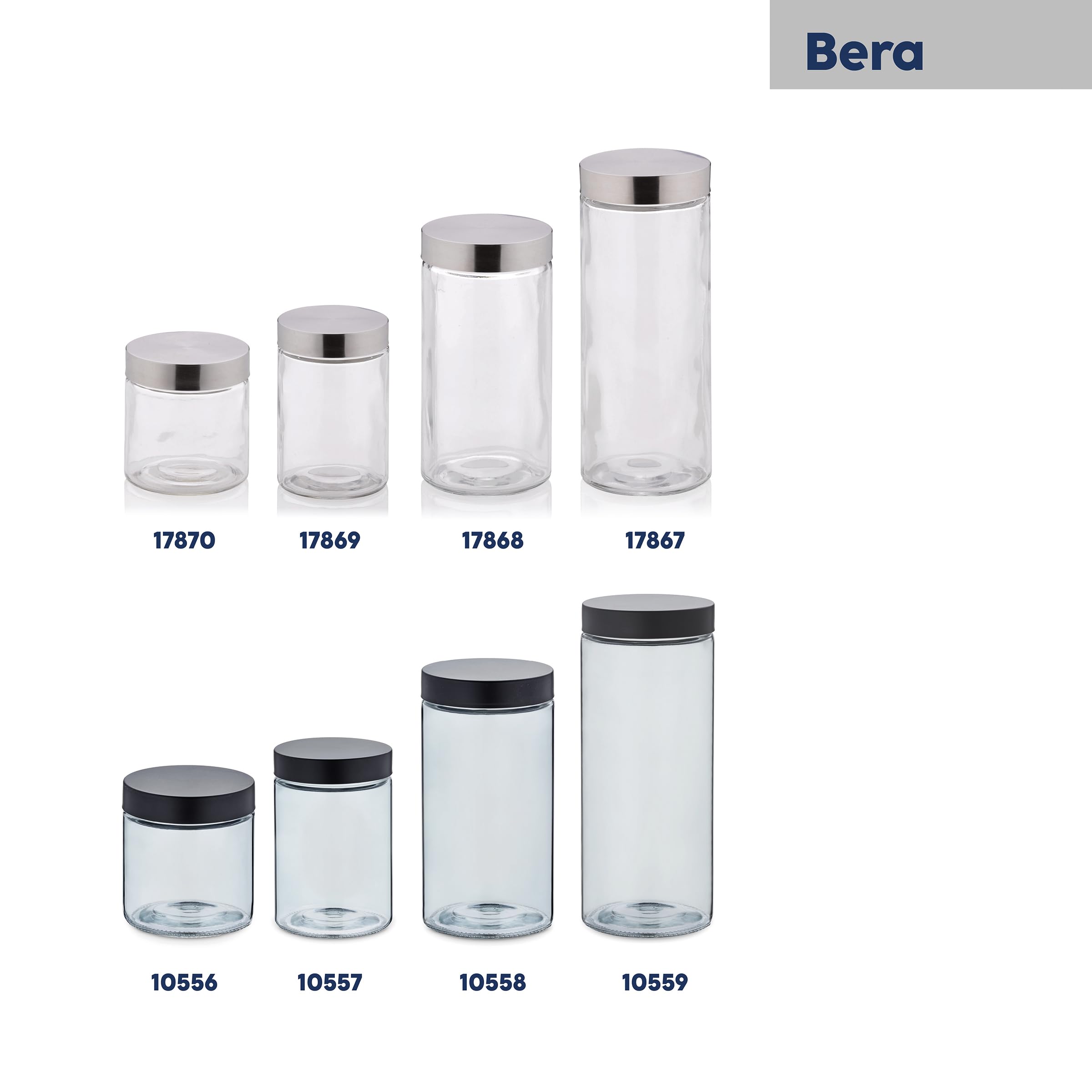 kela-bera-vorratsdosen-set-4x-1-2-l-glas-rund-mit-edelstahldeckel image 5