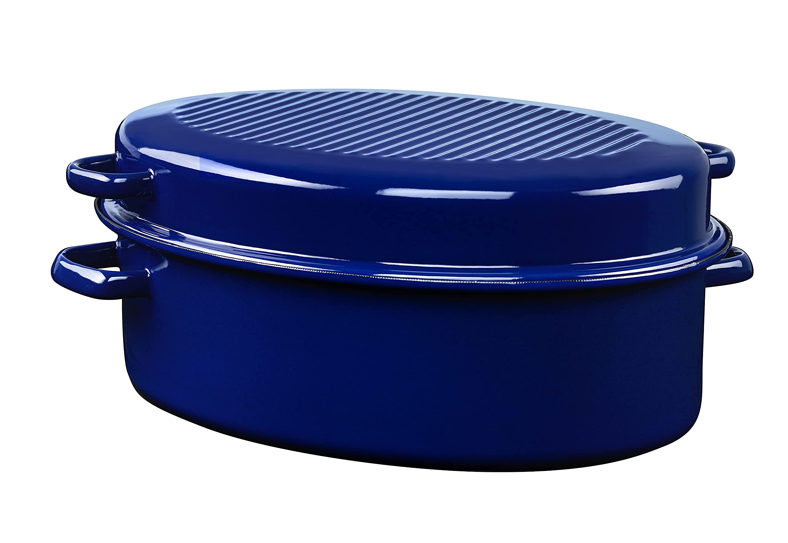riess-classic-g-nsebr-ter-oval-42-cm-9-l-emaille-blau-induktion-mit-deckel image 2