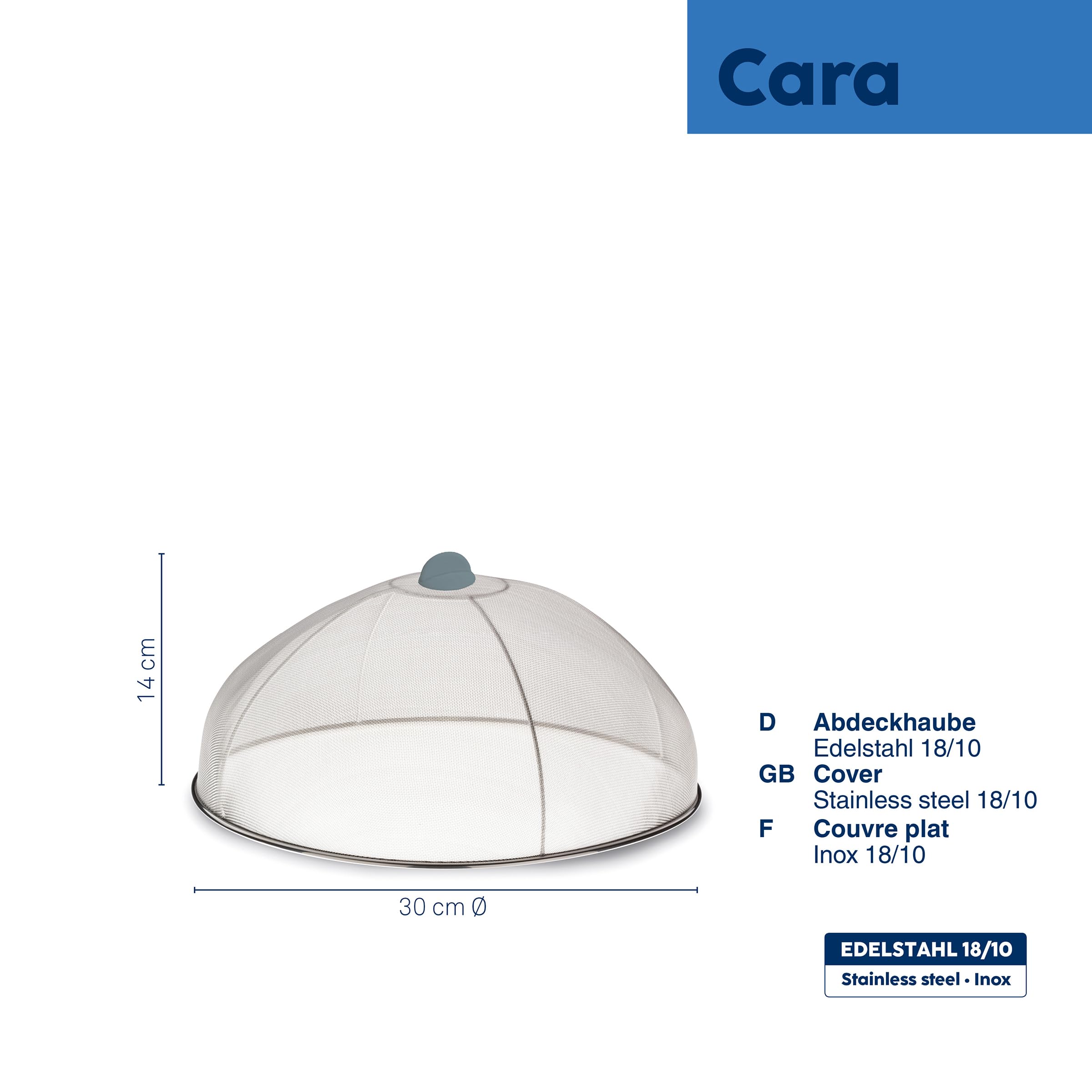 kela-cara-abdeckhaube-f-r-lebensmittel-35-cm-edelstahl-18-10 image 3
