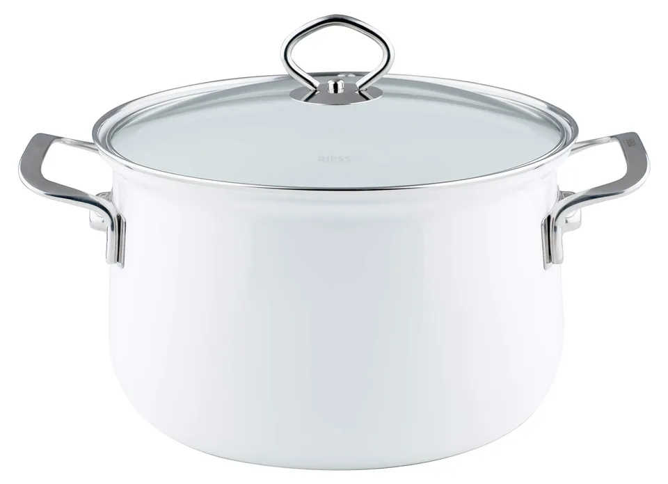 riess-nouvelle-fleischtopf-mit-glasdeckel-16-cm-1-5-l-arcticweiss-emaille image 1