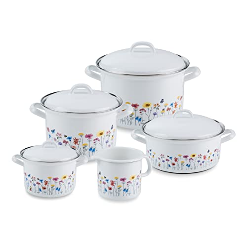 riess-flora-5-teiliges-emaille-topfset-kocht-pfe-12-22-cm-stielkasserolle image 7