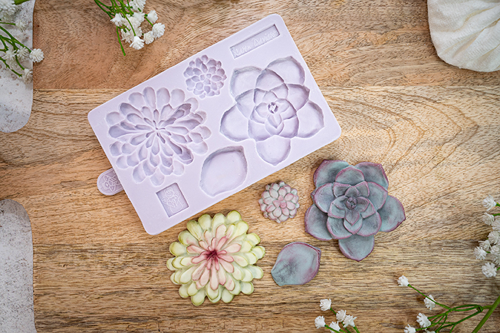 karen-davies-succulent-silikonform-sukkulenten-tortendeko-form image 2
